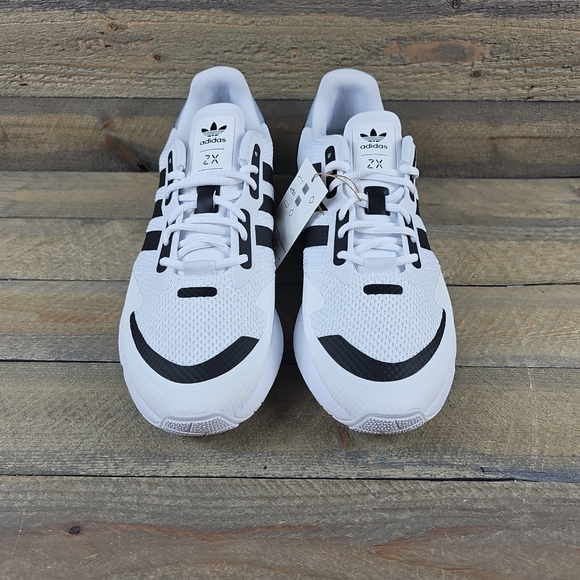 adidas Men's Originals ZX 1K Boost Shoes Sneakers White Black Silver - Picture 5 of 11